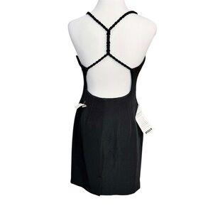 Vintage MISS ASHLEE Chic Black Backless Dress